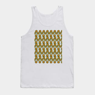 Seamless Circle Pattern with orange and green colors Tank Top